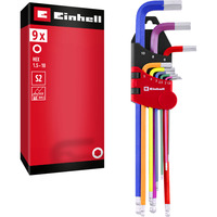 EINHELL Innensechskantschlüssel-Set farbig, 9-teilig, Schraubendreher 