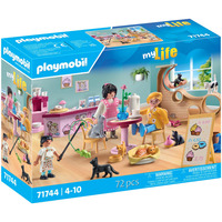 PLAYMOBIL 71744 My Life Katzencafe, Konstruktionsspielzeug 
