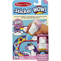Spin Master Melissa & Doug - Sticker WOW! Einhorn Aufkleberstempel & Block, Basteln