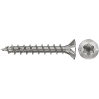 fischer Spanplattenschraube PowerFast II 3,5x25 Senkkopf TX 200 Stück, mit Vollgewinde, Edelstahl A2