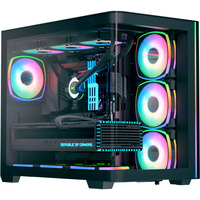Aerocool P500C EVO-G-BK-v1, Tower-Gehäuse schwarz, Tempered Glass x 2