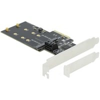 DeLOCK 3 Port SATA + M.2 Key B PCIe x4 Low Profile, Schnittstellenkarte