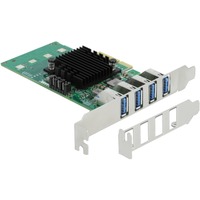  DeLOCK PCIe x4>4x ext. USB 3.0 Quad C.LP 