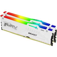 Kingston FURY DIMM 16 GB DDR5-5200 (2x 8 GB) Dual-Kit, Arbeitsspeicher weiß, KF552C40BWAK2-16, Beast RGB, INTEL XMP