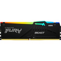 Kingston FURY DIMM 8 GB DDR5-6000, Arbeitsspeicher schwarz, KF560C30BBA-8, FURY Beast RGB, INTEL XMP