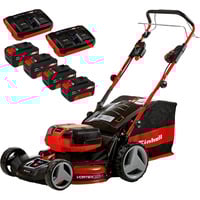 EINHELL Professional Akku-Rasenmäher GP-CM 36/47 S HW Li, 36Volt (2x18Volt) rot/schwarz, 4x Li-Ionen Akku 4,0Ah, mit Hinterradantrieb