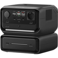 EcoFlow RIVER 3 Max (RIVER 3 Plus + Zusatzbatterie EB300), Powerstation schwarz, 572 Wh, X-boost 2.400W, 2 LFP-Akkus