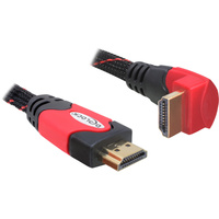 DeLOCK High Speed Kabel HDMI A (Stecker) > HDMI A (Stecker, gewinkelt) 4K schwarz, 5 Meter