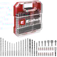 EINHELL Bit- und Bohrer-Set für Holz, Stein und Metall in L-CASE, 40-teilig, Bohrer- & Bit-Satz 