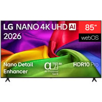 LG 85NU800B6LA.AEEQ, LED-Fernseher 215 cm (85 Zoll), schwarz, UltraHD/4K, Triple Tuner