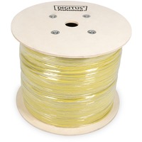 Digitus Professional Cat.7a S/FTP Verlegekabel Duplex, Dca gelb, 500 Meter Trommel