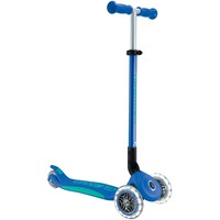 GLOBBER Primo Foldable Plus Lights, Scooter dunkelblau/türkis