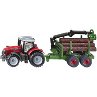 SIKU 1134 BLISTER Massey Ferguson mit Forstanhänger, Modellfahrzeug 