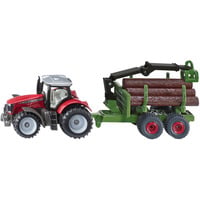 SIKU BLISTER Massey Ferguson mit Forstanhänger, Modellfahrzeug 