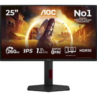 AOC AGON 25G4ZR, Gaming-Monitor 62.2 cm (24.5 Zoll), schwarz (matt), FullHD, Fast-IPS, HDMI, DP, E-Sport Monitorständer, 240Hz Panel