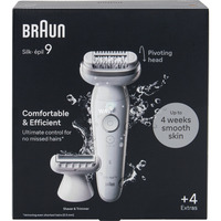 Braun Silk-épil 9 SES9-041 SensoSmart, Epiliergerät weiß/silber