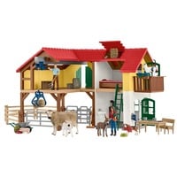 Schleich Farm World Bauernhaus mit Stall und Tieren, Spielfigur 