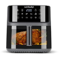 nutribullet Heißluftfritteuse CRISPLITE VISION schwarz/silber, 2.000 Watt, Korb 8 Liter, mit Sichtfenster