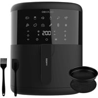 Cecotec Heißluftfritteuse CecoFry Bombastik 6000 Full schwarz, 1.700 Watt, Korb 6 Liter, mit Silikon-Zubehörpaket