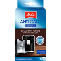 Melitta Entkalker Pulver für Kaffeevollautomaten 2er zwei Beutel à 40 g, Retail