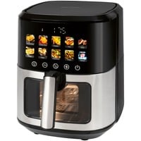 ProfiCook Heißluftfritteuse PC-FR 1286 H schwarz/edelstahl, 1.700 Watt, Korb 6,5 Liter, mit Sichtfenster