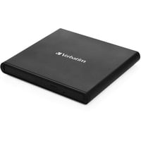 Verbatim Externer Slimline CD-DVD-Brenner, externer DVD-Brenner schwarz, USB-A 2.0