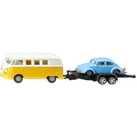 SIKU 2567 SUPER VW T1 mit Anhänger und VW Käfer, Modellfahrzeug 