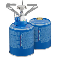 Campingaz Campingkocher Combo Camping Connect + 2 CV 470 Plus, Gaskocher silber/blau, 1,25 kW