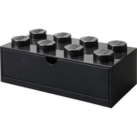 Room Copenhagen LEGO Schreibtischschublade 8            , Aufbewahrungsbox schwarz, Noppen