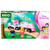 BRIO Disney Princess Dornröschen-Batterielok, Spielfahrzeug inkl. Prinzessinnen-Waggon, Prinz Philip und Pferd Samson