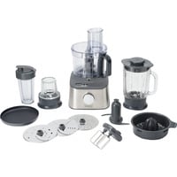 Kenwood Küchenmaschine MultiPro Compact+ silber, 800 Watt, integrierte Waage, Mixaufsatz und Blend-Xtract 2GO