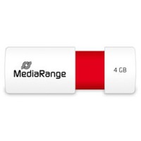 MediaRange Color Edition 4GB, USB-Stick weiß/rot, USB-A 2.0