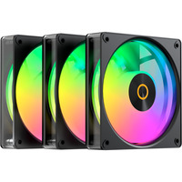 Ocypus Gamma F12 Elite ARGB, Gehäuselüfter schwarz, Reverse, 3er Pack, 120 mm