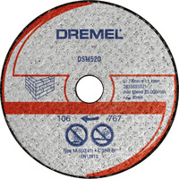 Dremel DSM20 Mauerwerk-Trennscheibe (DSM520) 2 Stück, für Kompaktsäge DSM20-3/4