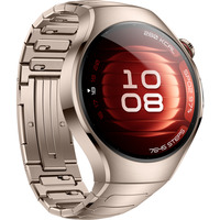 Huawei Watch 5 42mm (Soc-L29M), Smartwatch beige, Titanarmband in sandgold, Gehäuse aus Edelstahl