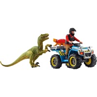 Schleich Dinosaurs Flucht auf Quad vor Velociraptor, Spielfigur 