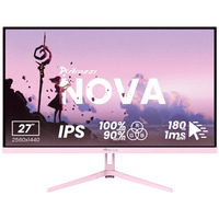 Arozzi Nova 27T2K180, Gaming-Monitor 68.6 cm (27 Zoll), pink, QHD, IPS, HDMI, DP, Lautsprecher, 180Hz Panel