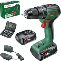 Bosch Heimwerken & Garten Akku-Schlagbohrschrauber UniversalImpact 18V-60 + SET grün/schwarz, 2x Li-Ionen Akku 2,0Ah, Koffer + 51-teiliges Zubehör, POWER FOR ALL ALLIANCE