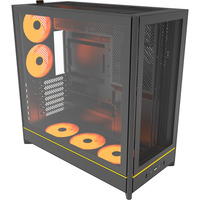 Montech HS01 PRO , Tower-Gehäuse schwarz, Tempered Glass