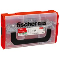fischer FixTainer SX Plus Dübel- und Schrauben-Box hellgrau, 212-teilig, mit Schrauben und Haken