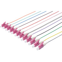 Digitus Durchgefärbte LC Simplex OM4 Pigtails, Kabel mehrfarbig, 12 Stück
