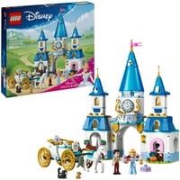 LEGO 43275 Disney Princess Cinderellas Schloss und Pferdekutsche, Konstruktionsspielzeug
