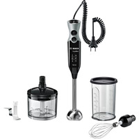 Bosch Stabmixer ErgoMixx MSM67170 schwarz/grau, 750 Watt, mit Zerkleinerer und Schneebesen