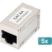 Digitus CAT 6A Modulare Kupplung, geschirmt, 5 Stück, Keystone-Modul 