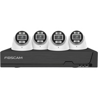 Foscam FNA108 E T4 2T, Set schwarz/weiß, FNA108E 8-Kanal PoE NVR, 4x T8EP Kamera