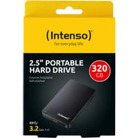 Intenso Portable Hard Drive 320 GB Generalüberholt, Externe Festplatte schwarz, Refurbished