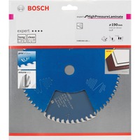 Bosch EXPERT High Pressure Laminate Kreissägeblatt, Ø 190mm, 56Z Bohrung 30mm, für Handkreissägen
