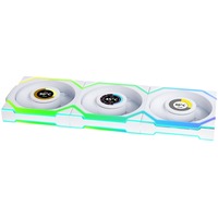 Lian Li UNI FAN SL120 LCD Wireless 3er-Pack inkl. Controller, Gehäuselüfter weiß, 124.5 mm