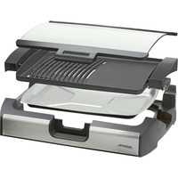 Steba BBQ Tischgrill VG 200 , Elektrogrill schwarz, 2.200 Watt, mit Glasdeckel