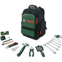 Bosch Heimwerken & Garten Werkzeug Rucksack Set, 60-teilig, Werkzeug-Set schwarz/grün, mit Werkzeugrucksack